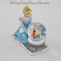 Globo di neve principessa DISNEY Cenerentola seduta topo palla di neve 10 cm