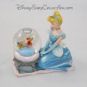 Snow globe princesse DISNEY Cendrillon assise boule à neige souris 10 cm