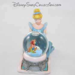 Snow globe princess DISNEY Cinderella sitting snowball mouse 10 cm