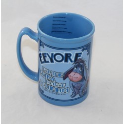 Mug embossed Bourriquet DISNEY STORE Eeyore blue pessimism ceramic blue