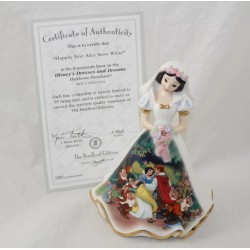 Figurine porcelaine Blanche-Neige DISNEY Bradford Editions Bell mariée édition limitée