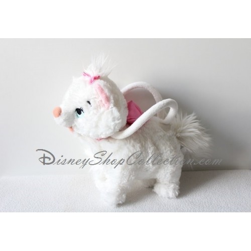 Disney Aristocats Marie Plush 12” Tall Seated White W/ Pink Plush Bow