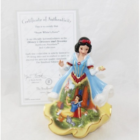 Figurine porcelaine Blanche-Neige DISNEY Bradford Editions Bell Love hiver édition limitée