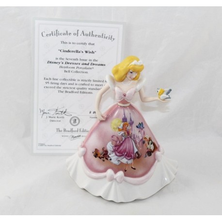 Figura de porcelana Cinderella DISNEY Bradford Ediciones Bell vestido rosa