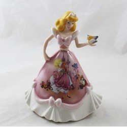 Figurine porcelaine Cendrillon DISNEY Bradford Editions Bell robe rose