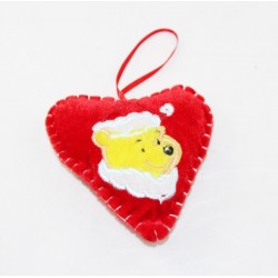 Décoration de Noël DISNEY Winnie l'ourson suspension coeur velours