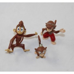Un montón de figuras de mono Abu DISNEY Aladdin mujer y mono bebé pvc