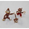 Lot of monkey figurines Abu DISNEY Aladdin woman and baby monkey pvc