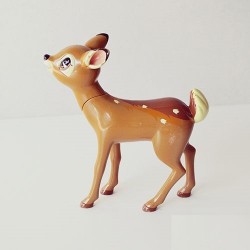 Figurine faon Bambi DISNEY vintage année 80 tête articulée 15 cm