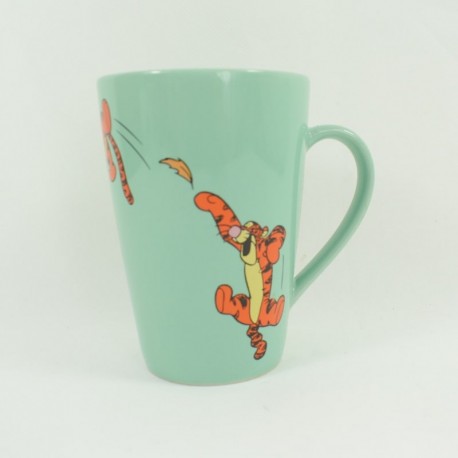 Mug Tigger DISNEY STORE bond sheet green ceramic cup Mug Tigger DISNEY STORE bond sheet green ceramic cup