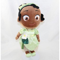Peluche bambola Tiana DISNEY STORE La principessa e la piccola ragazza rana 32 cm