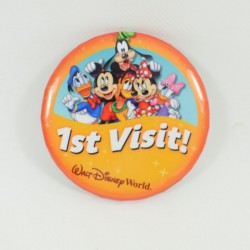 Badge 1st visit WALT DISNEY WORLD Mickey und seine Freunde erste Tour orange 7 cm