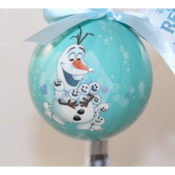 Boule de Noël Olaf DISNEY La reine des neiges bleu