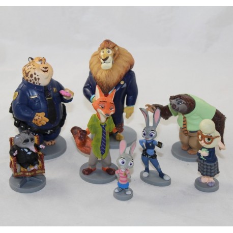 Lot of 8 figurines Zootopia DISNEY STORE pvc 11 cm
