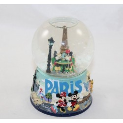 Snowglobe Mickey Minnie DISNEYLAND PARIS Torre Eiffel di Parigi 13 cm