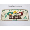 Placa METAL EURO DISNEY Donald, Goofy y Mickey cow boy Far West relieve 3D 30 cm