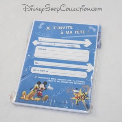 6 tarjetas de invitación de cumpleaños individuales de la tarjeta Disney Mickey