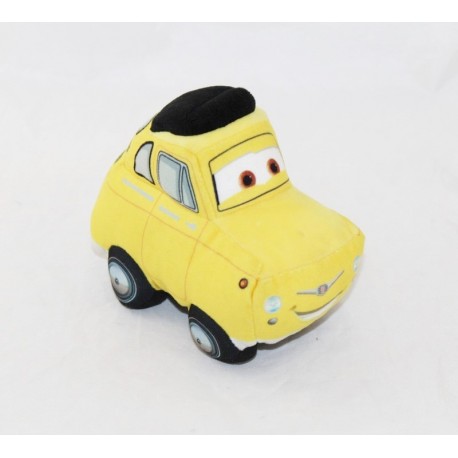 Peluche voiture Luigi DISNEY Cars voiture jaune italienne Disney 13 cm