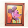 Marco de madera Mickey WALT DISNEY pop arte marrón pintura 8 x 10