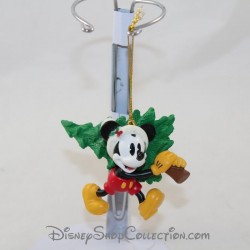 Décoration à suspendre DISNEY Mickey Mouse porte son sapin de Noel ornement 7 cm