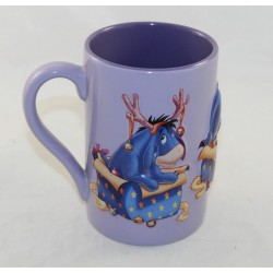 Taza en relieve Bourriquet DISNEY STORE taza de cerámica púrpura de Navidad 3D