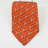 Cravatta Tic e Tac DISNEYLAND PARIGI scoiattolo arancione marrone uomo 100% seta