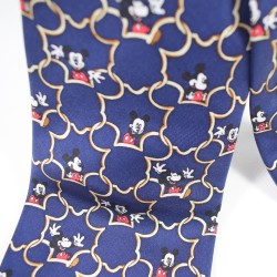 Cravate Mickey Mouse DISNEYLAND PARIS bleu marine homme 100% soie