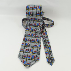 Dingo DISNEY hombre gris Mickey Ilimitado 100% corbata de poliéster