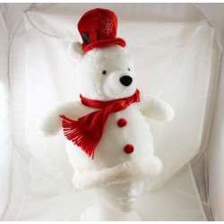Cappello Winnie il Pooh DISNEYLAND PARIGI Bianco Natale rosso bianco 37 cm