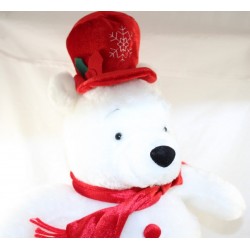 Hut Winnie der Bär DISNEYLAND PARIS Weiß Weihnachten rot weiß 37 cm