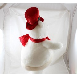 Chapeau Winnie l'ourson DISNEYLAND PARIS blanc Noël rouge blanc 37 cm
