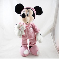 Peluche Minnie DISNEYLAND PARIS pyjama rose ourson 45 cm