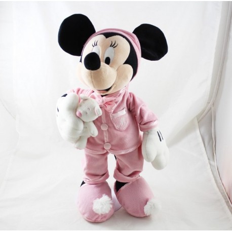 Peluche Minnie DISNEYLAND PARIS pigiama orsacchiotto rosa 45 cm