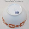 Bol Mickey Mouse DISNEYLAND PARIS Frise blanche et orange céramique Disney 8 cm
