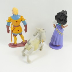 Lot de 3 figurines Le Bossu de Notre Dame DISNEY Esmeralda, Phoebus et Djali