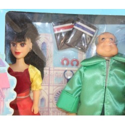 Pack 2 muñecas Quasimodo MGM dibujos animados 1996 Esmeralda y Francois RARE RARE