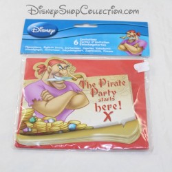6 tarjetas de invitación de DISNEY Peter Pan tarjeta de invitación de cumpleaños pirata