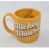 Mug relief Mickey Mouse DISNEY STORE jaune yellow cache cache 10 cm