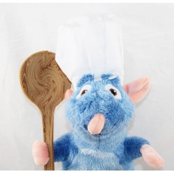 Peluche Rémy rat DISNEY Ratatouille toque et cuillère bleu 38 cm