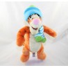Tigger WITHer DISNEY STORE bonnet and blue green scarf 30 cm