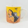Taza Pocahontas DISNEY taza de cerámica amarilla John Smith 8 cm