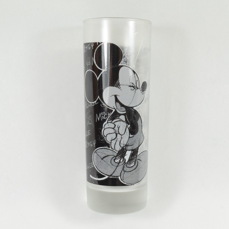 Vidrio superior Mickey DISNEYLAND RESORT PARIS blanco y negro 17 cm