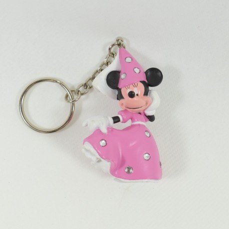 Key door Minnie DISNEY figurine medieval princess pink rhinestones pvc 8 cm