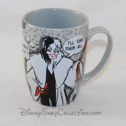 Mug Cruella dall'inferno DISNEYLAND PARIS I 101 cattivi dalmati villains cup Disney 12 cm