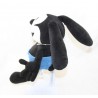 Plüsch Hase Oswald DISNEY PARKS Der Lucky Rabbit glückliches Kaninchen schwarz blau 28 cm