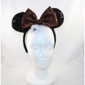 Serre-tête Minnie DISNEY PARKS oreilles de Minnie Mouse sequins noir marron