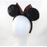Kopfstütze Minnie DISNEY PARK Ohren Minnie Mouse pailletten schwarz braun
