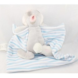 Doudou conejo Pan Pan DISNEY STORE azul blanco layette a rayas pañuelo panpan 36 cm