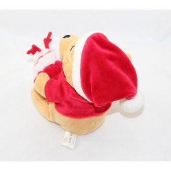 Oso Winnie el Cachorro DISNEY STORE capucha de Navidad con reno Pooh 23 cm