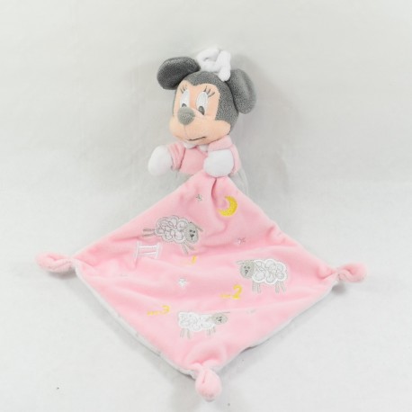 Doudou Taschentuch Mininie DISNEY BABY Rosa Schaf Mond 33 cm